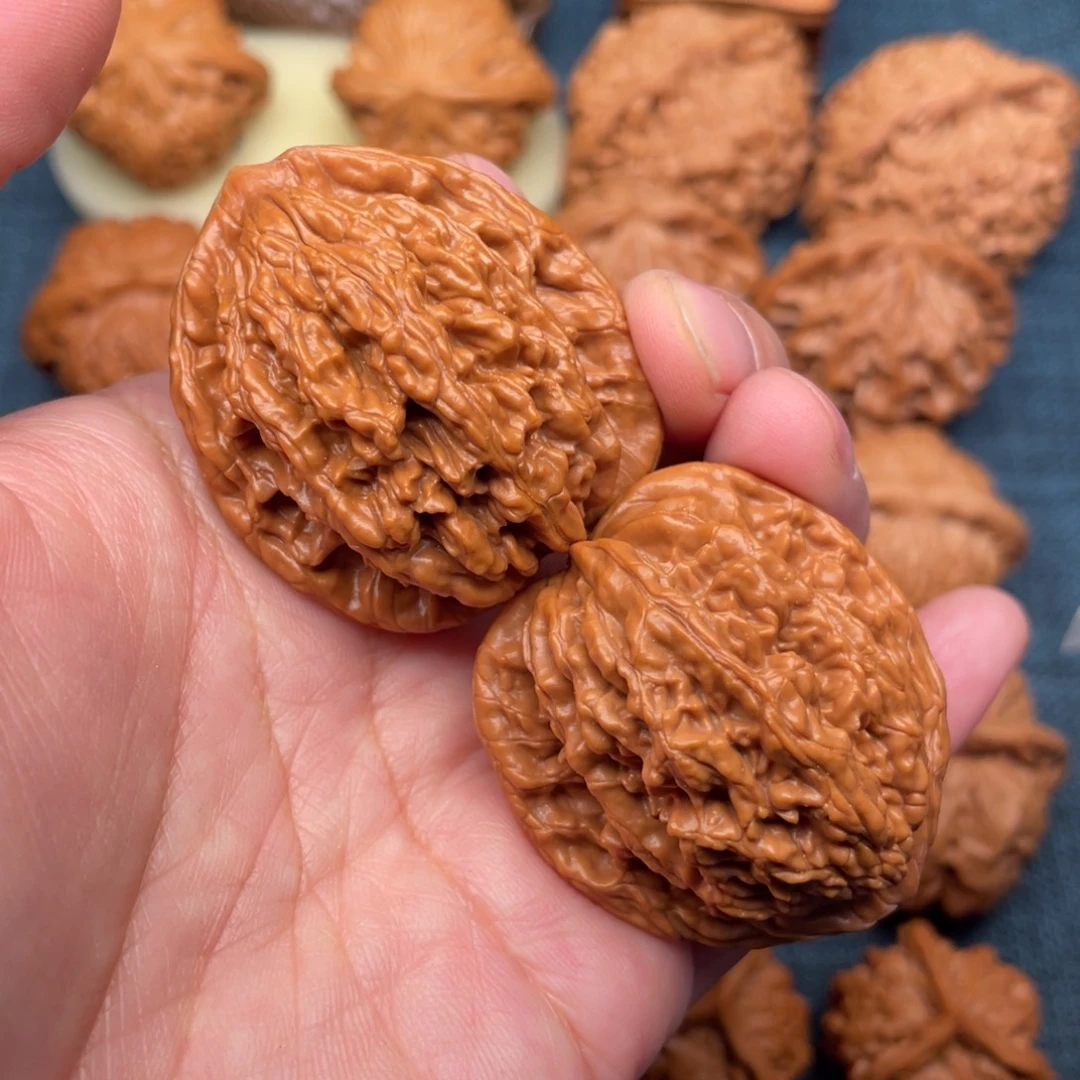 文玩核桃把件39高桩麦穗虎头全品