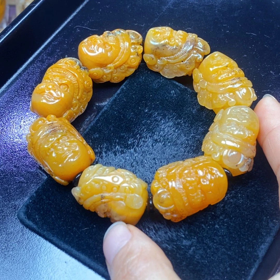 未镶嵌石英质玉（黄龙玉）吊坠(不含链)