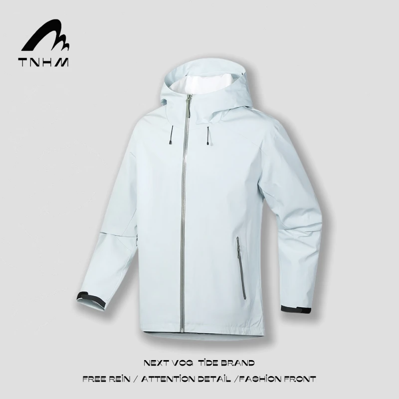 TN HM户外硬壳冲锋衣三防设计防风防水休闲连帽外套男女款登山服