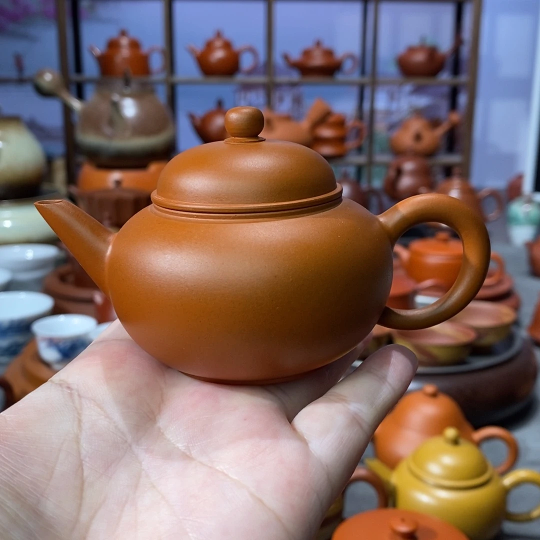 茶壶紫砂陈伟庆鸡蛋黄水平壶100cc