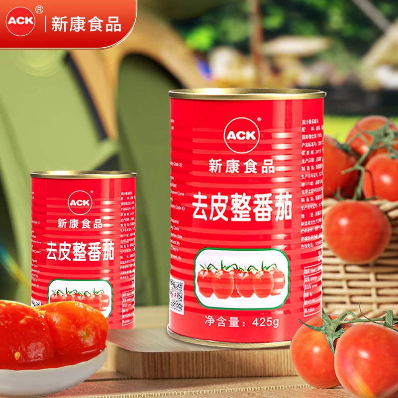 新疆去皮整番茄单罐425克发货