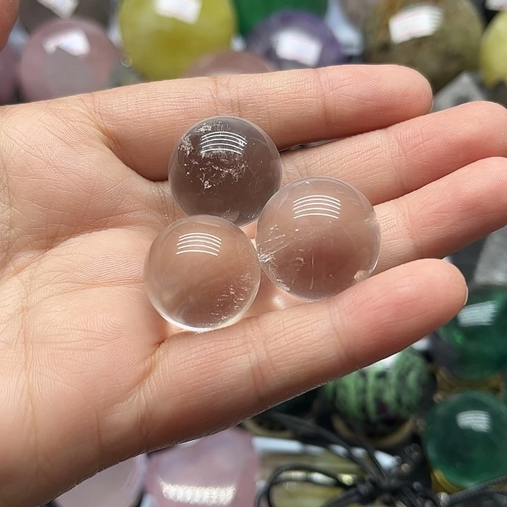 珠宝半成品未镶嵌水晶47克白水晶小球