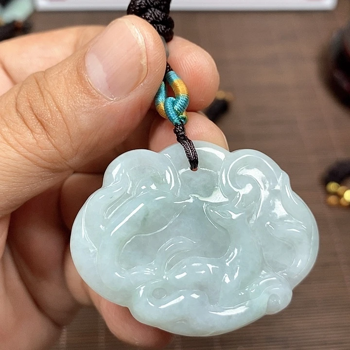 颈饰未镶嵌翡翠天然翡翠玉A货配证书