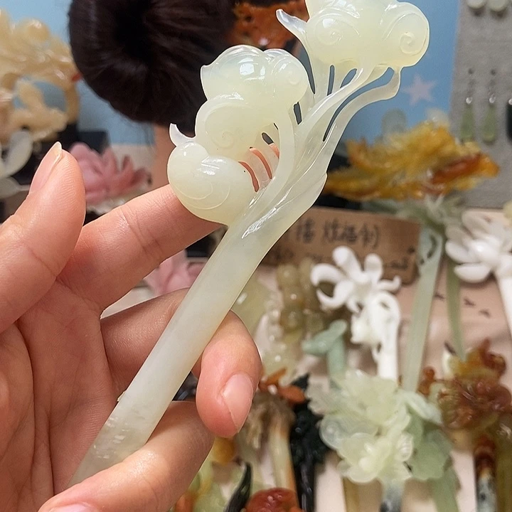未镶嵌岫玉发簪发簪