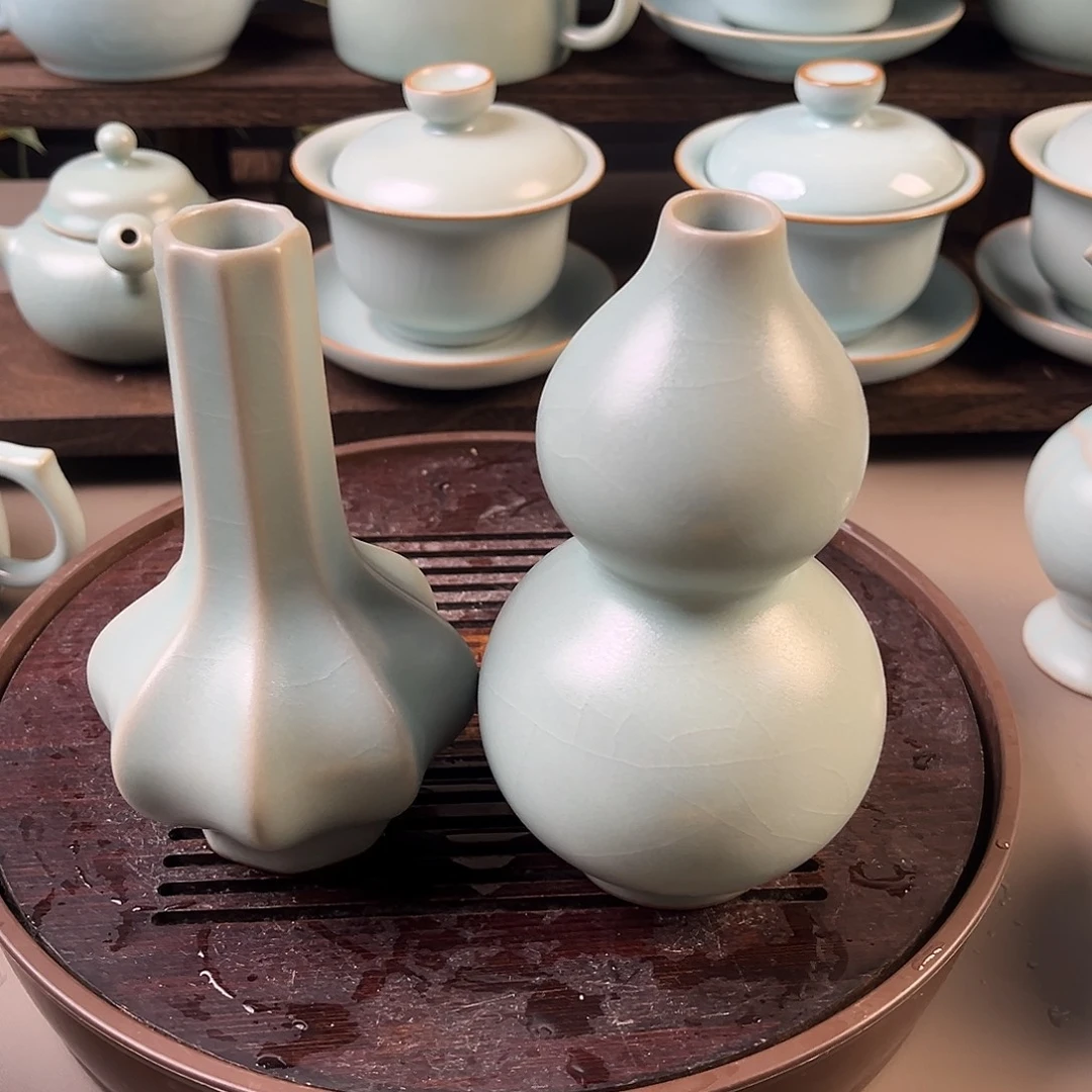 原矿仿古釉花瓶摆件