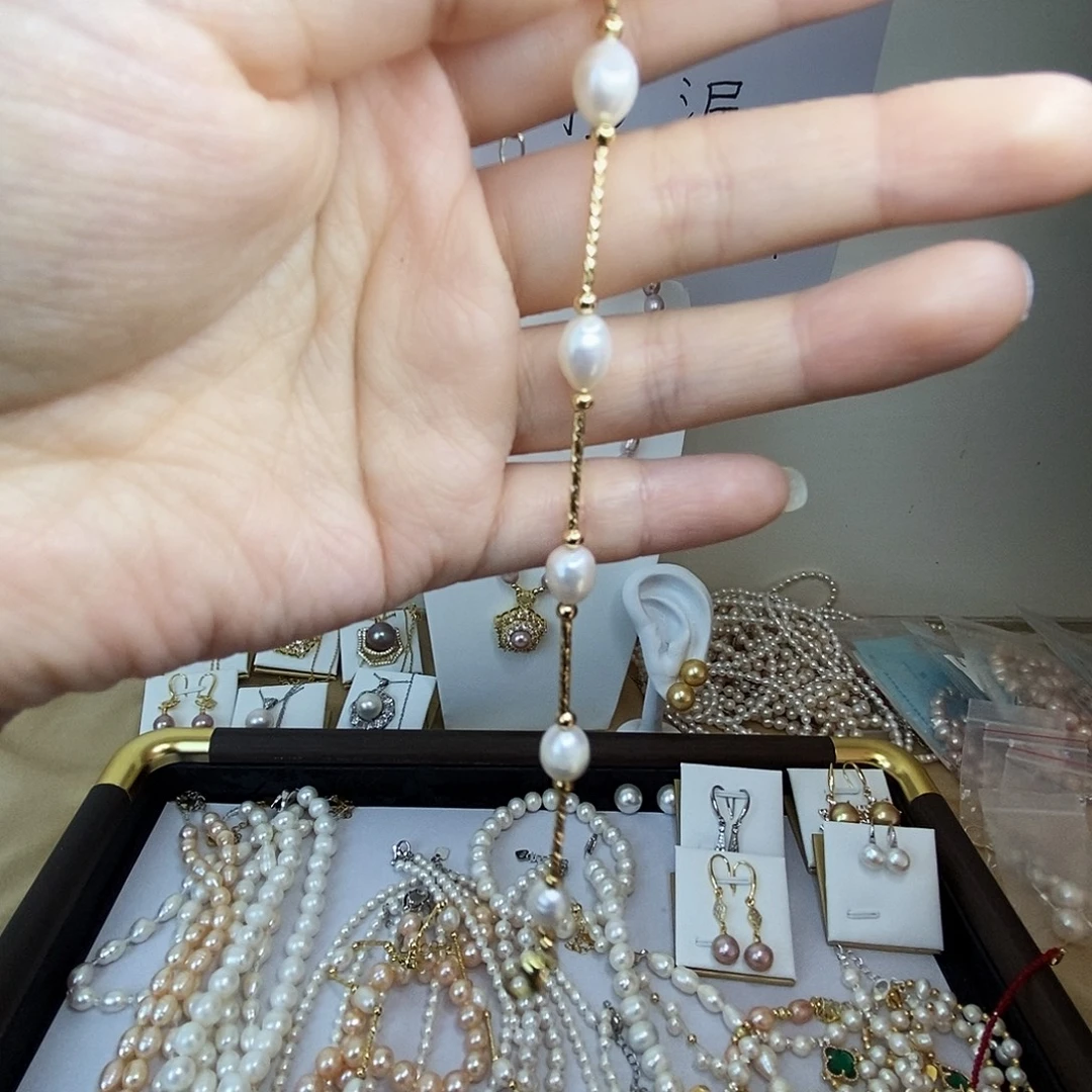 手链淡水珍珠合金