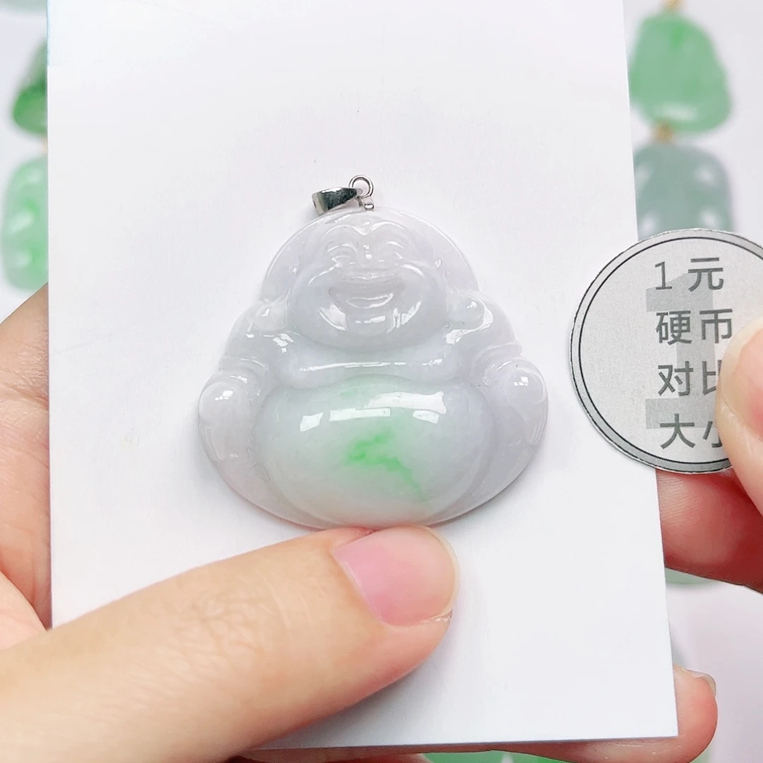 翡翠银S925镶嵌挂件