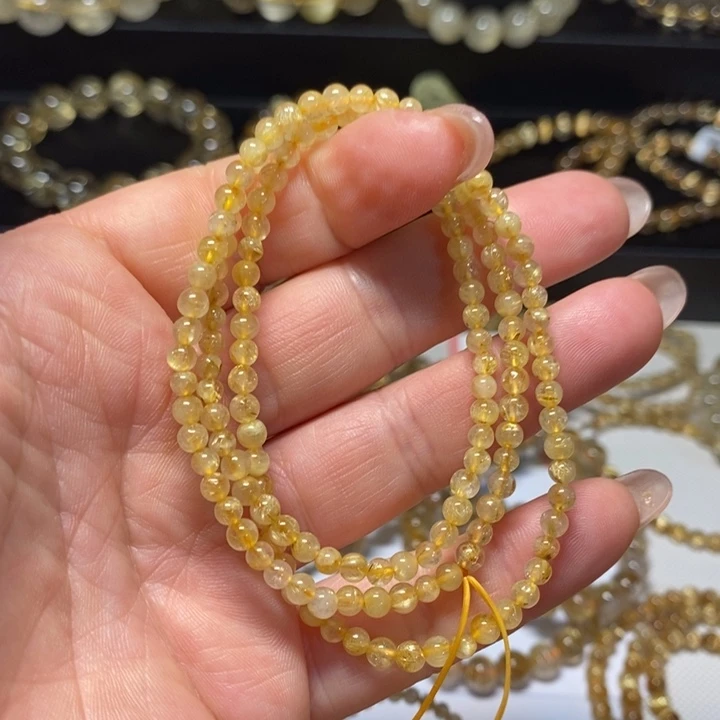 发晶手链未镶嵌天然钛晶手链