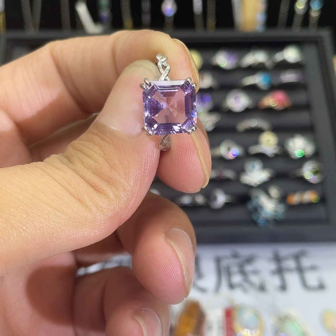 紫晶珠宝半成品未镶嵌