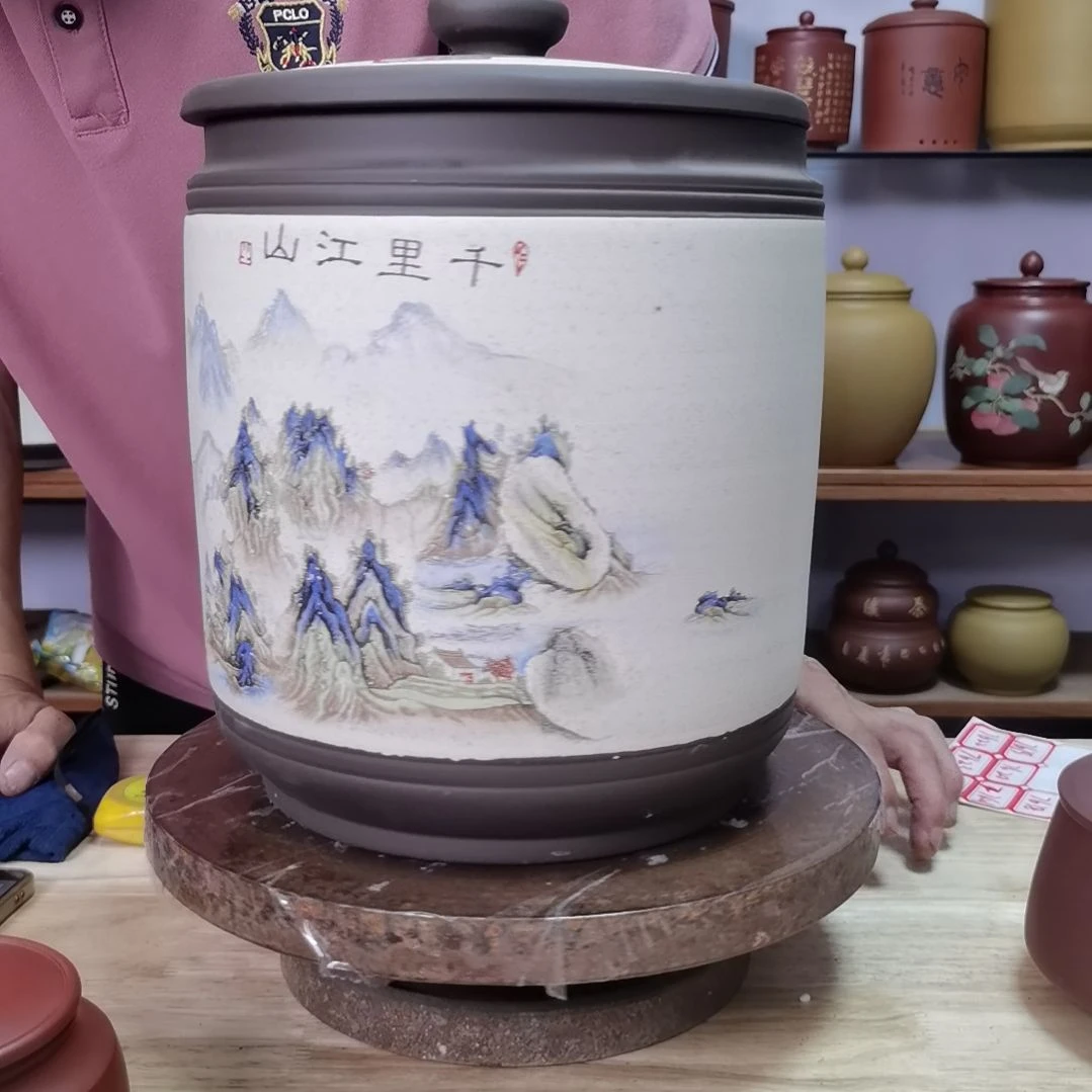 紫砂茶叶罐正品7303