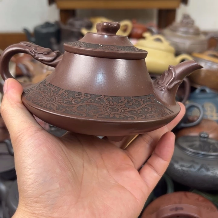 茶壶紫砂嘴巴开片