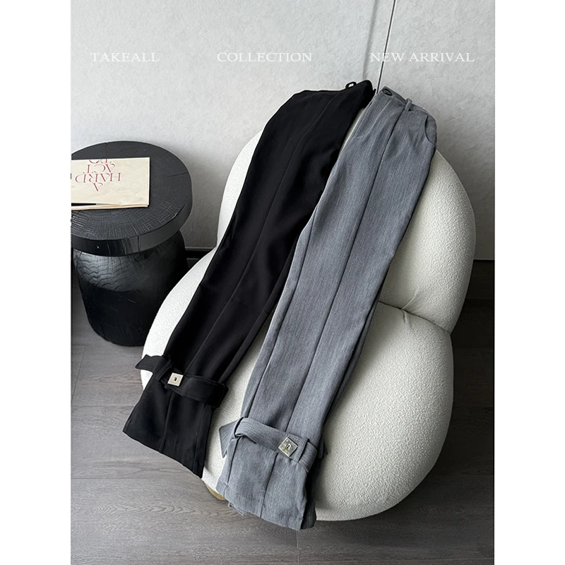 【特价】个性小众设计风 开叉裤 YD214067-B