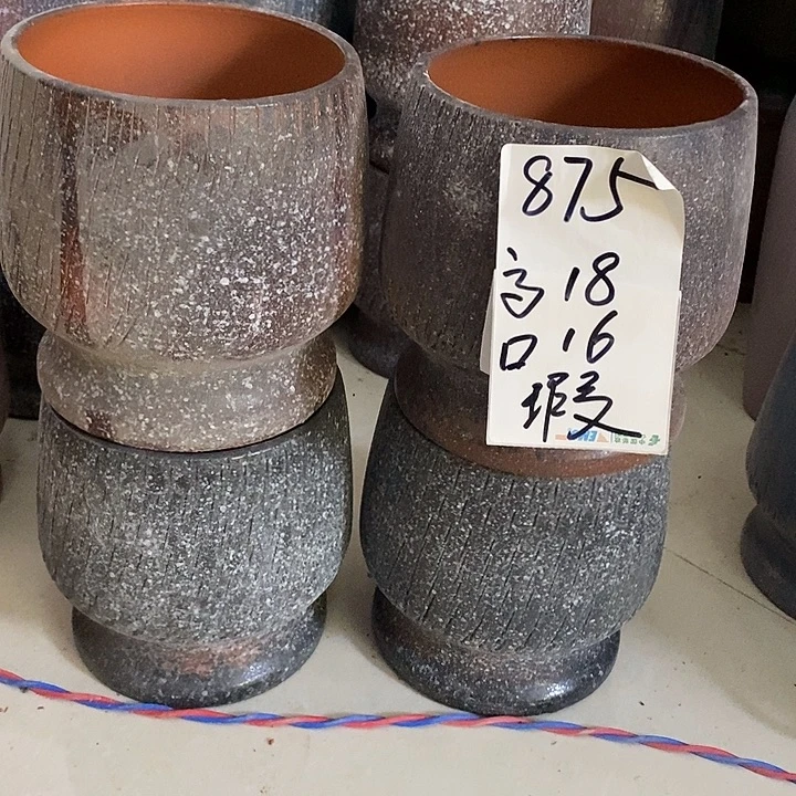 粗陶红陶绿植花盆875