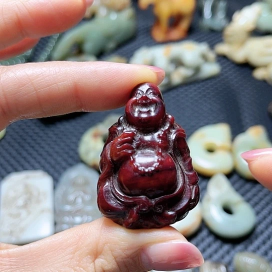 白玉菩提吊坠摆件