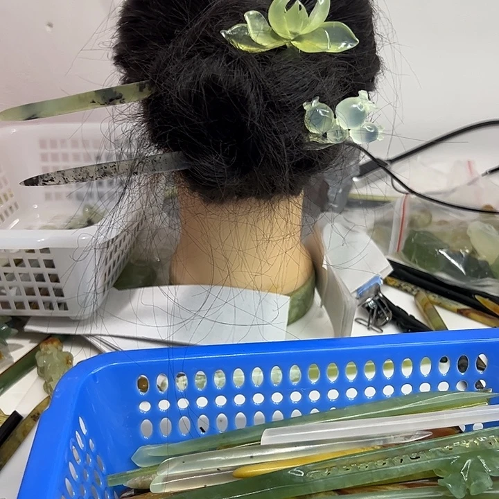 F***y蛇纹石玉未镶嵌发饰