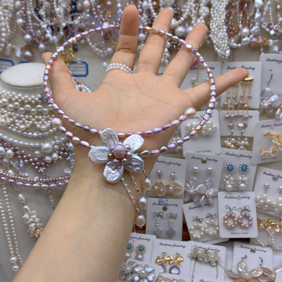 抹****合金淡水珍珠项链耳饰