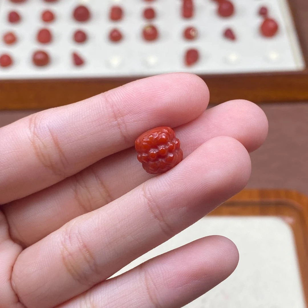 南红玛瑙桶珠顶珠腰珠老型莲花11m腰珠直播间选购多样性发一