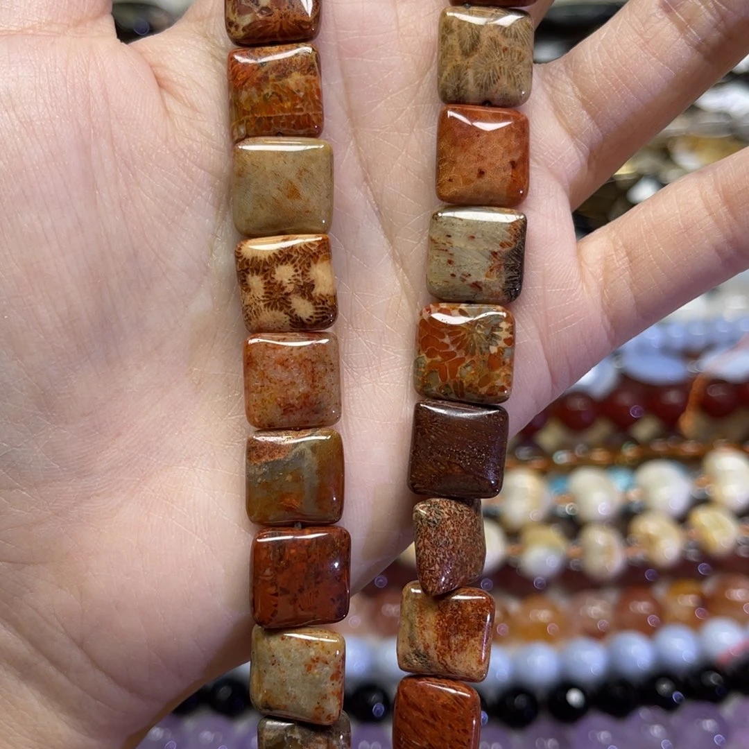 玛瑙/玉髓散珠天然红珊瑚玉卡12➕长条38厘米