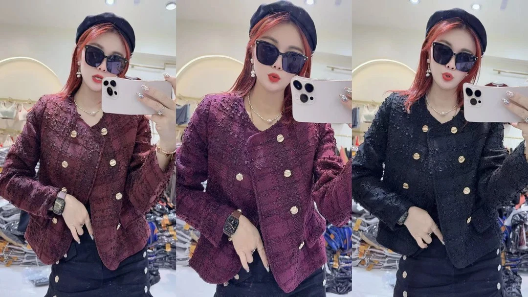 新款小香风显白甜美气质外套825