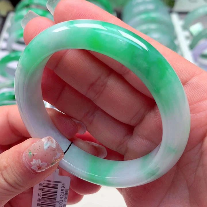 翡翠未镶嵌手镯天然翡翠手镯56.9圈口