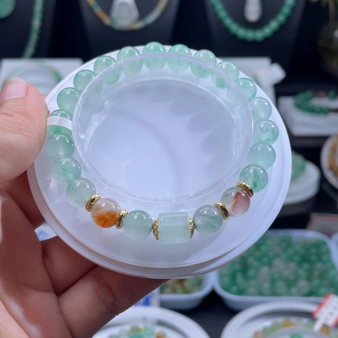 石英质玉（非洲翠）未镶嵌手串