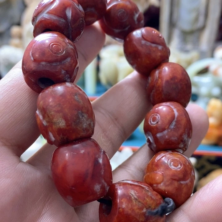 和田玉（糖玉）9K金镶嵌手链