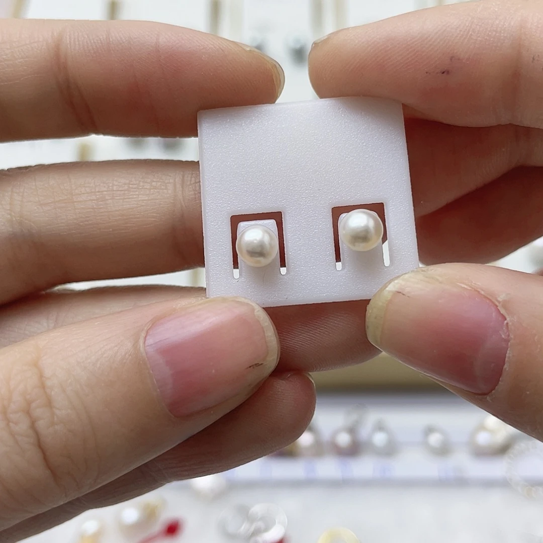 雅***部银S925镶嵌淡水珍珠耳饰