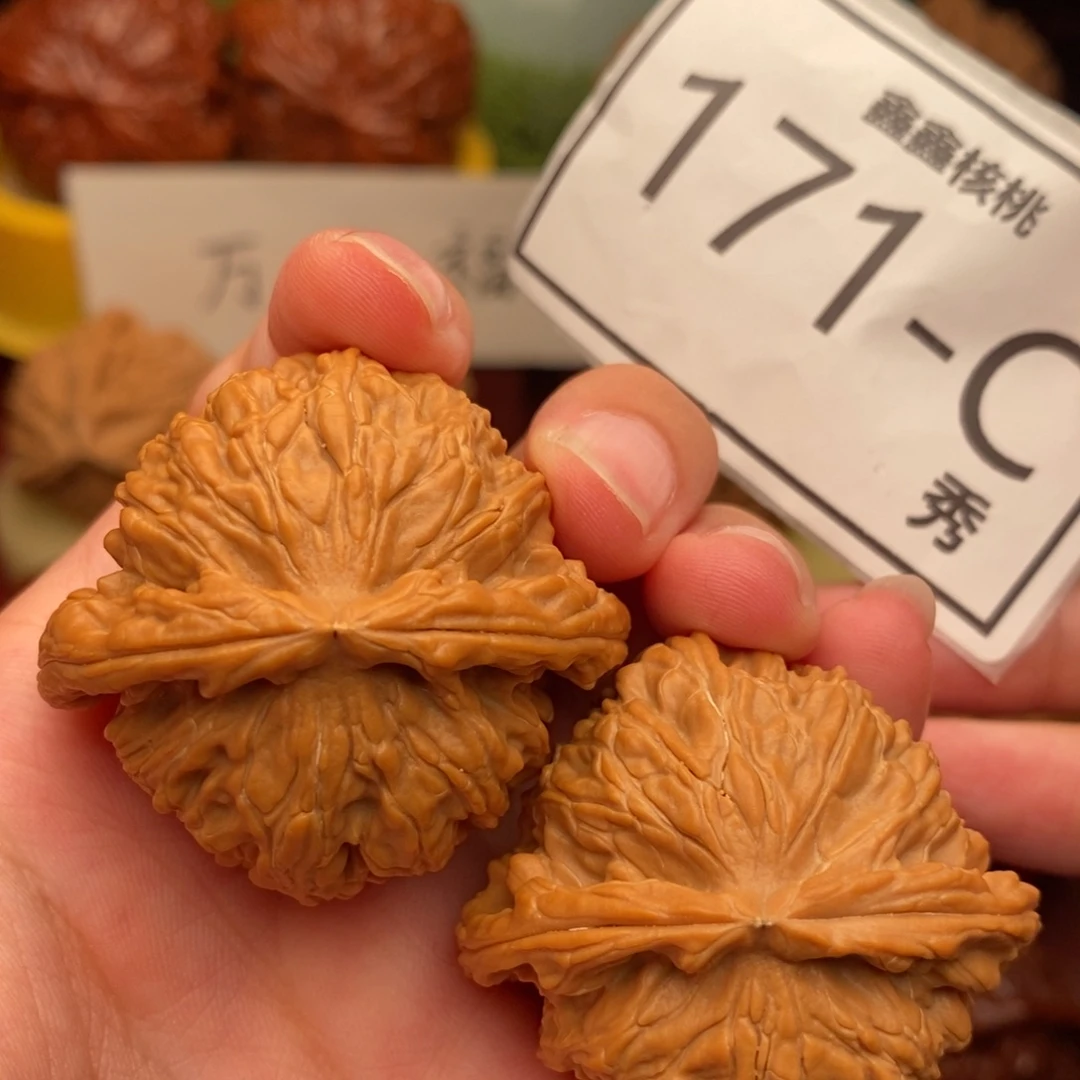 把件文玩核桃白狮41……