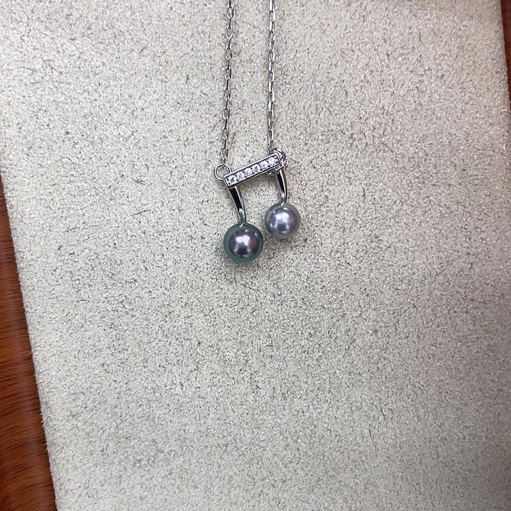 颈饰银S925镶嵌海水珍珠
