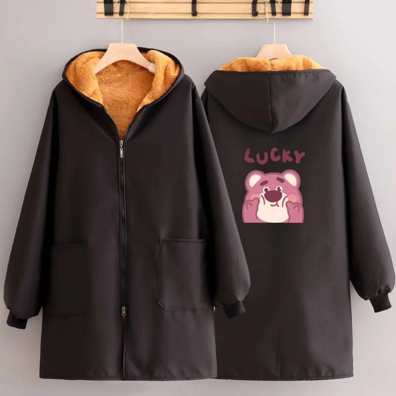 冬季女罩衣加绒加厚围裙长袖可爱厨房家用防水防油上班工作服男士