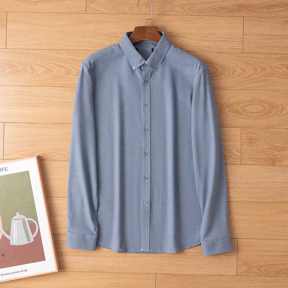 一线品牌撤柜！3Y106！格子衬衫男长袖中青年休闲衬衣春秋打底上衣