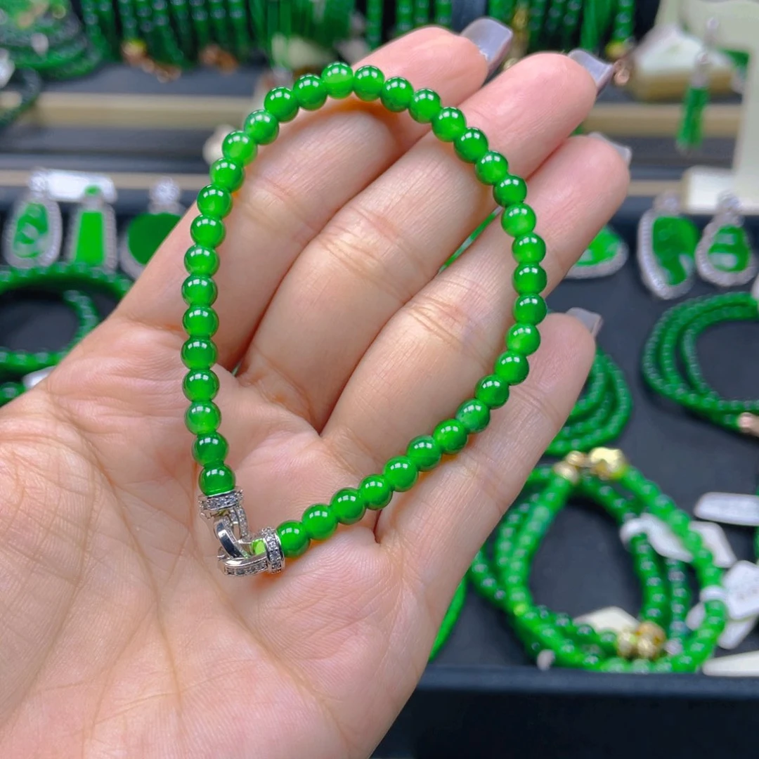 未镶嵌手链翡翠正阳绿5