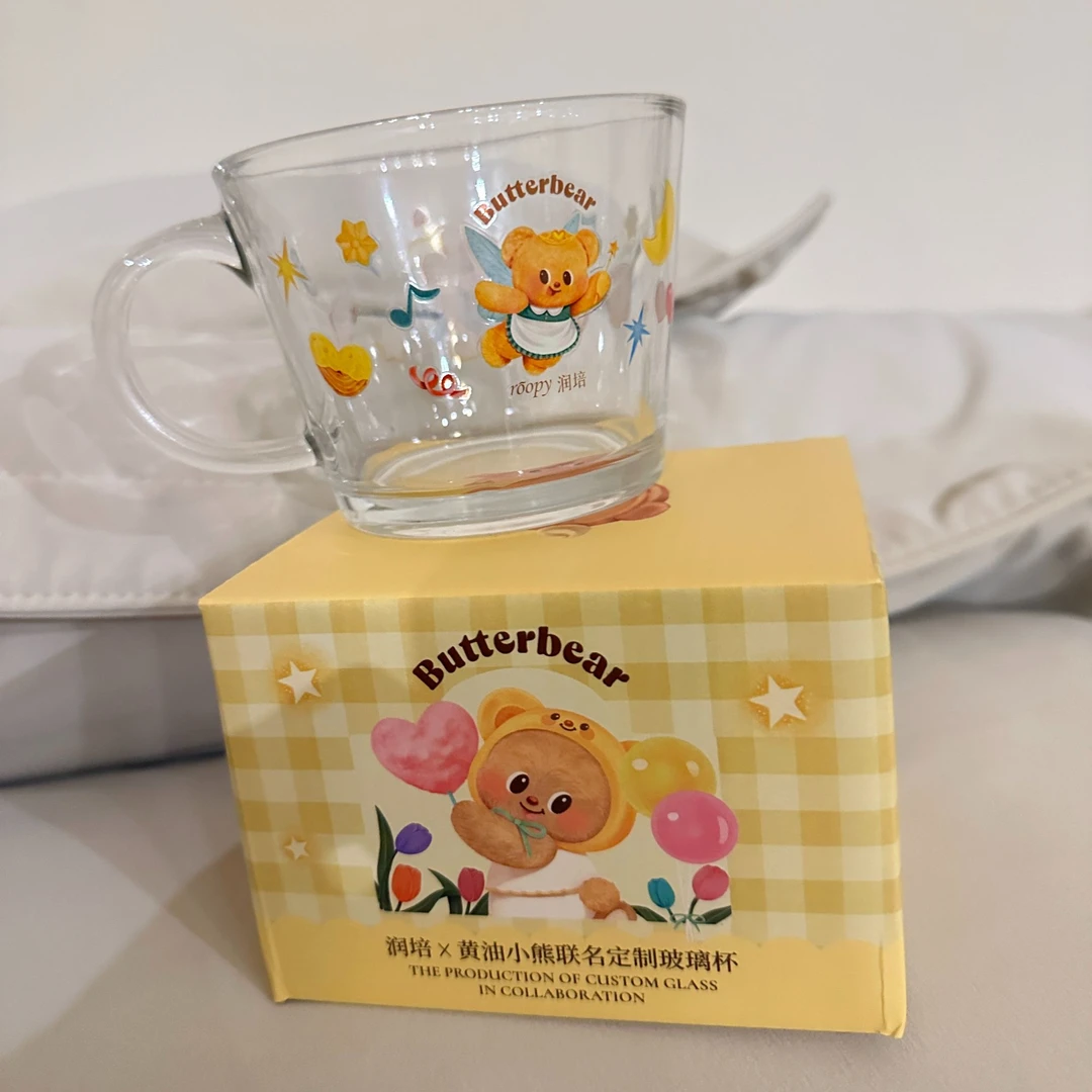 少女心水杯少女风玻璃早餐杯牛奶杯玻璃杯耐热