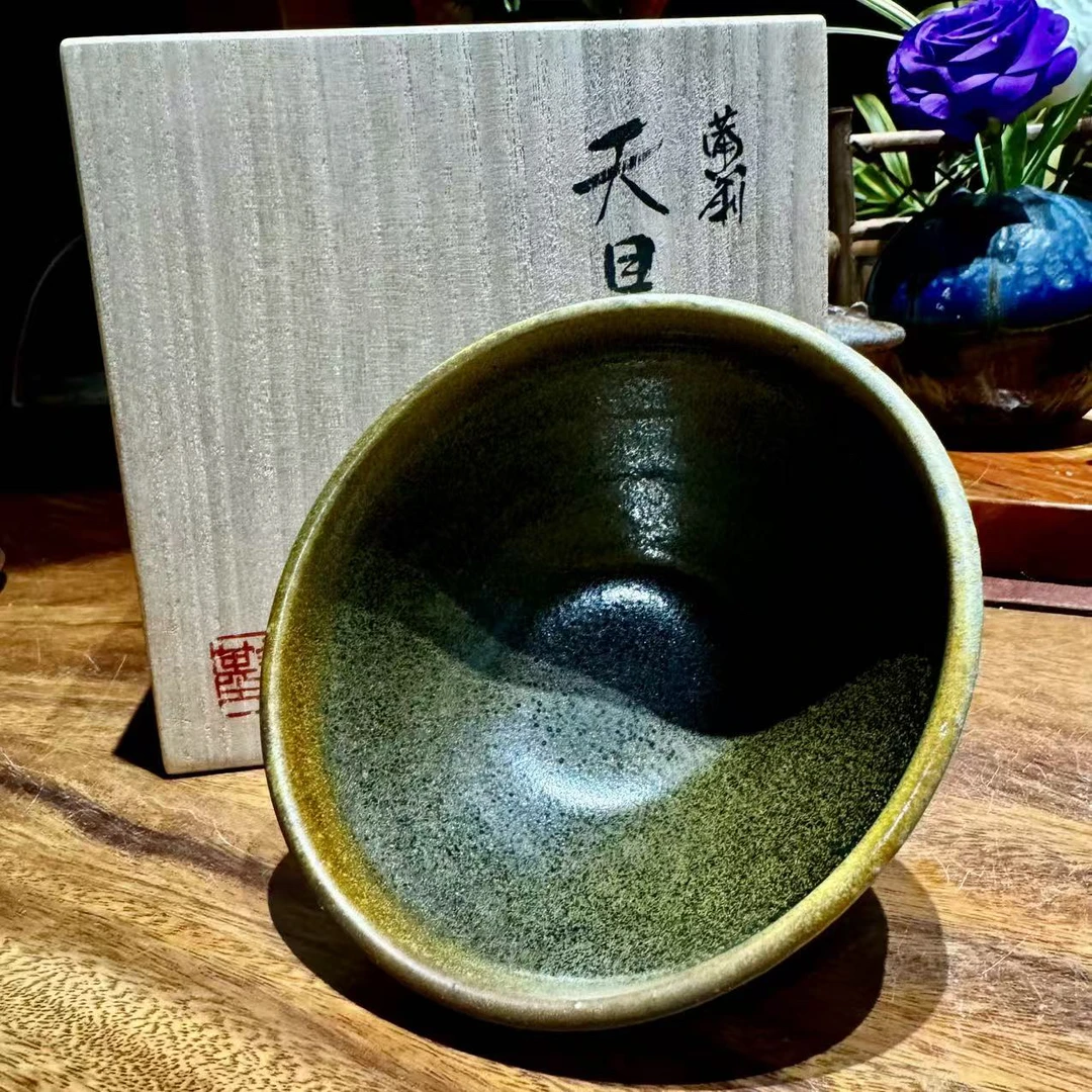 铃木美基25年天目抹茶碗。钛陶、双十一、秋冬、保温、陶瓷茶杯茶具