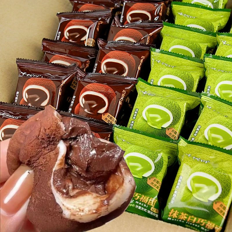 和风生巧福团网红日式大福雪媚娘爆浆糯米夹心巧克力抹茶蛋糕小吃