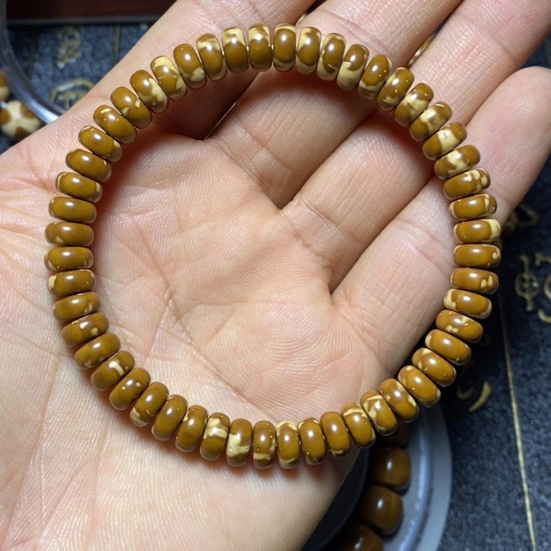 紫金鼠手串纯紫金鼠算盘珠4 8尺寸