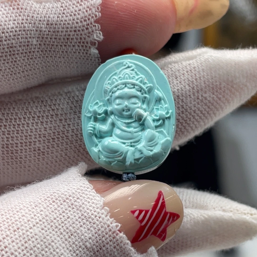 绿松石未镶嵌挂件