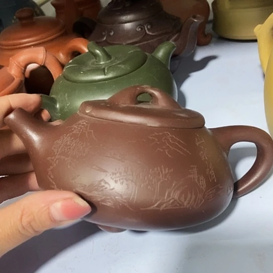 茶壶绿泥宜兴紫砂全手工制作工艺