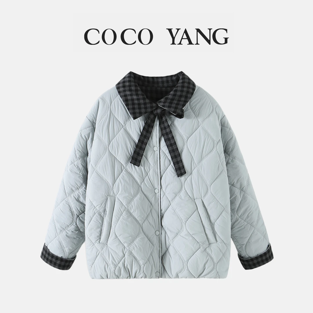 秋冬新款女大童两面穿棉衣外套时尚百搭大童长袖休闲外套-SW002