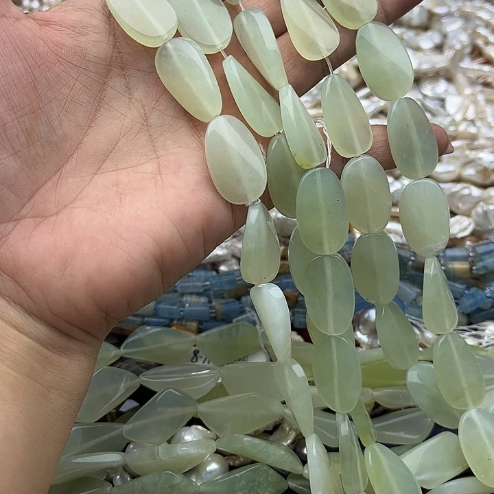 玛瑙/玉髓未镶嵌珠宝半成品一条15/25mm岫玉