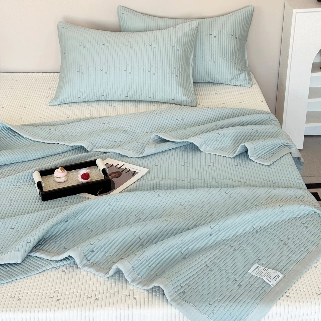 【梦境】轻奢 双面莫代尔床盖软凉席 刺绣款星星系列凉感