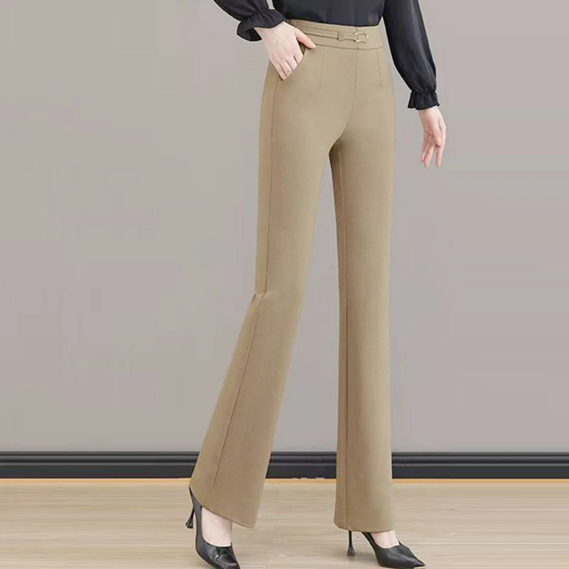 【穿出大长腿】2025初秋新款微喇裤气质显瘦百搭裤85151裤阔腿裤