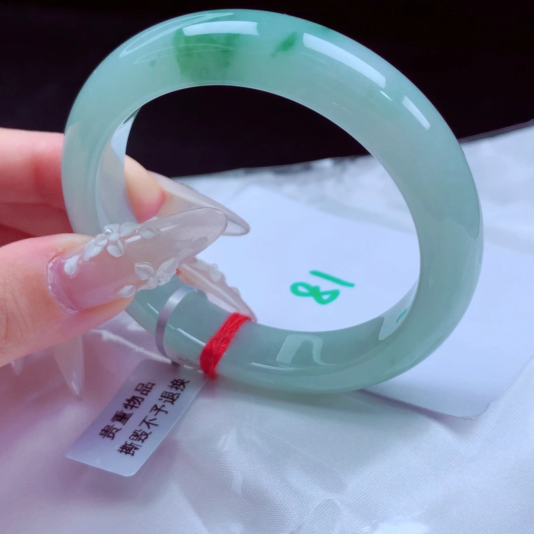 未镶嵌手镯翡翠天然缅甸翡翠A货手镯 81号