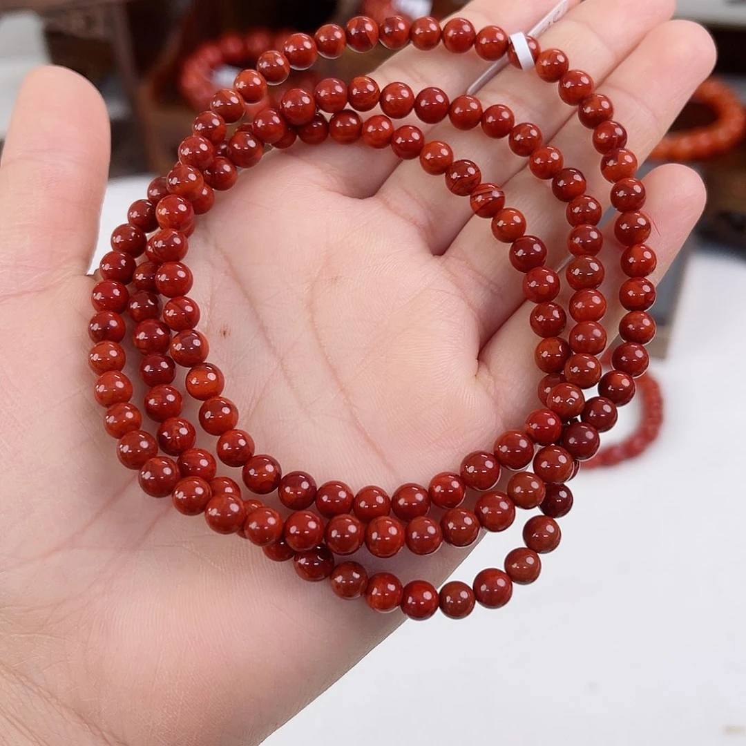 南红玛瑙瓦西多圈5mm未镶嵌