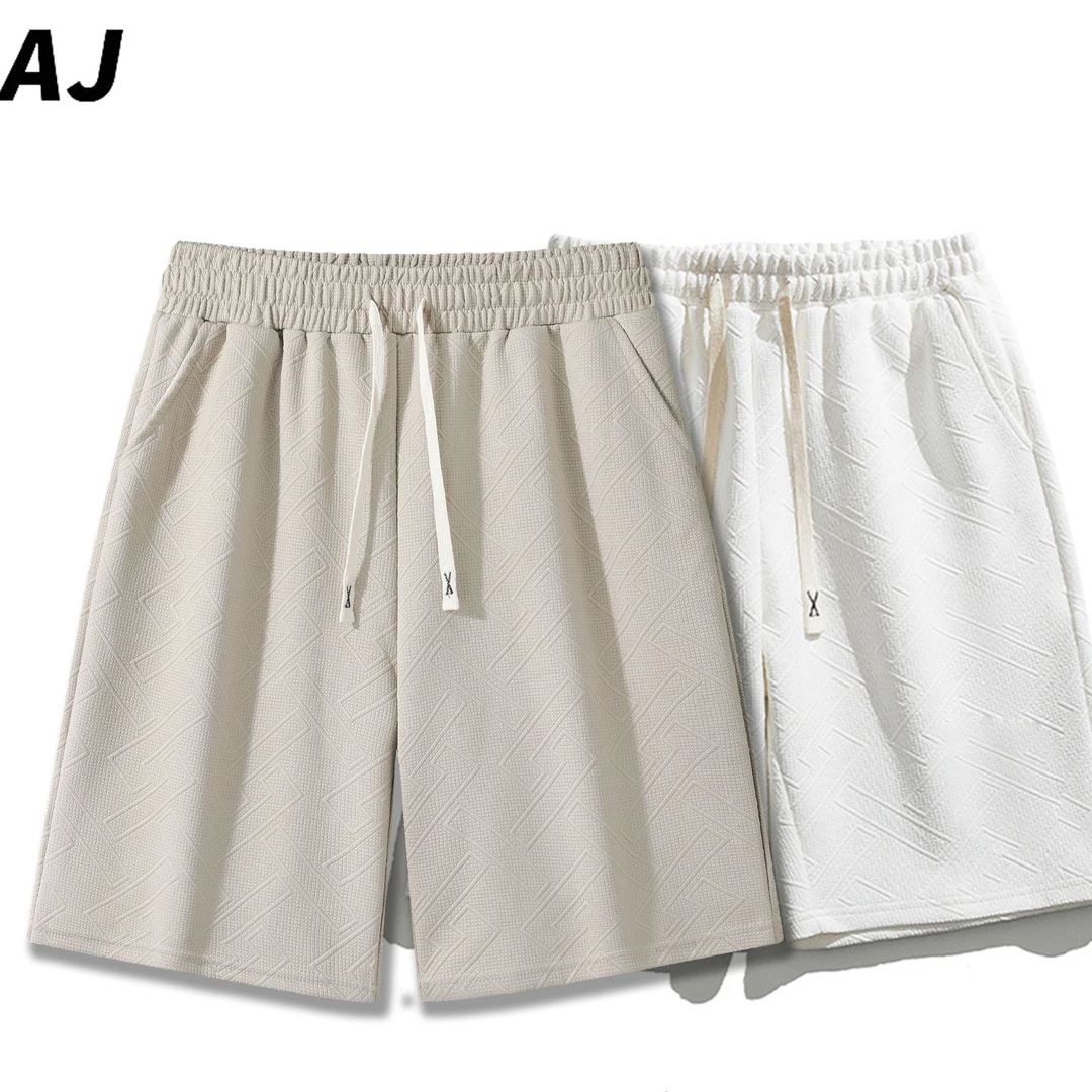 夏季新款韩版青少年运动弹力百搭宽松短裤松紧带五分裤男休闲裤潮