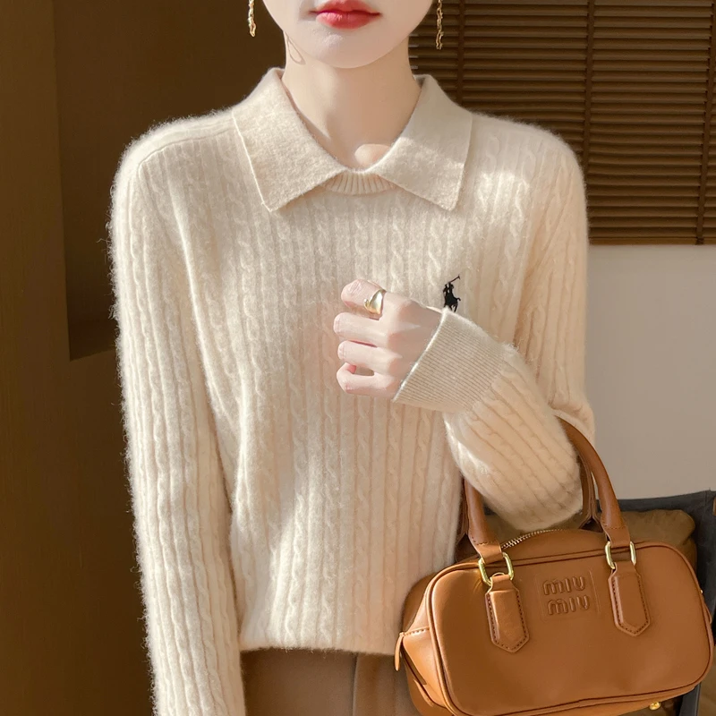 ZHANGLIXI设计师款纯羊毛衫长袖宽松百搭时DMR---100%纯羊毛813