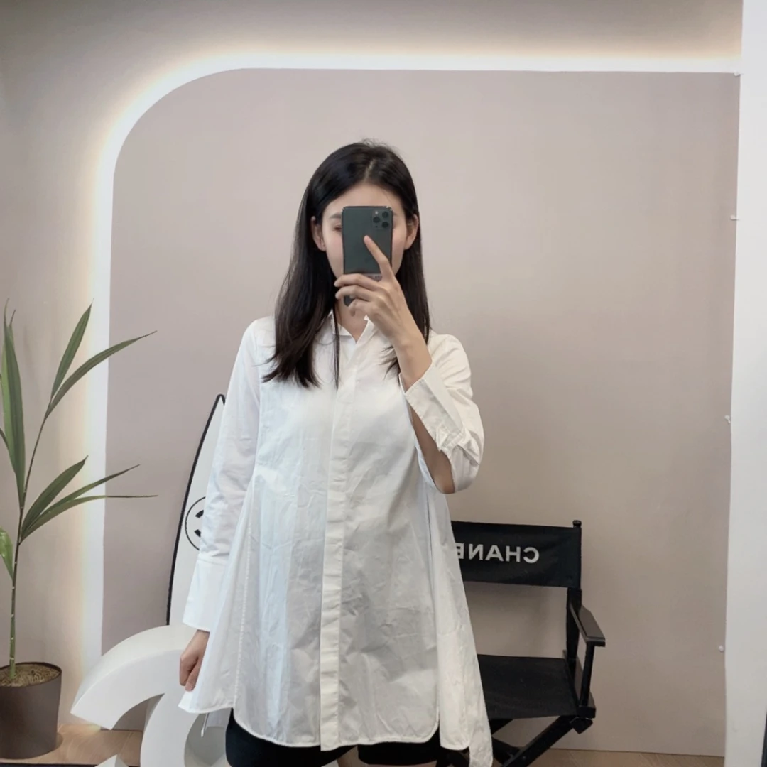 95新 Hermes/爱马仕 麦殿/衬衫34码白色/250412VHHXY07