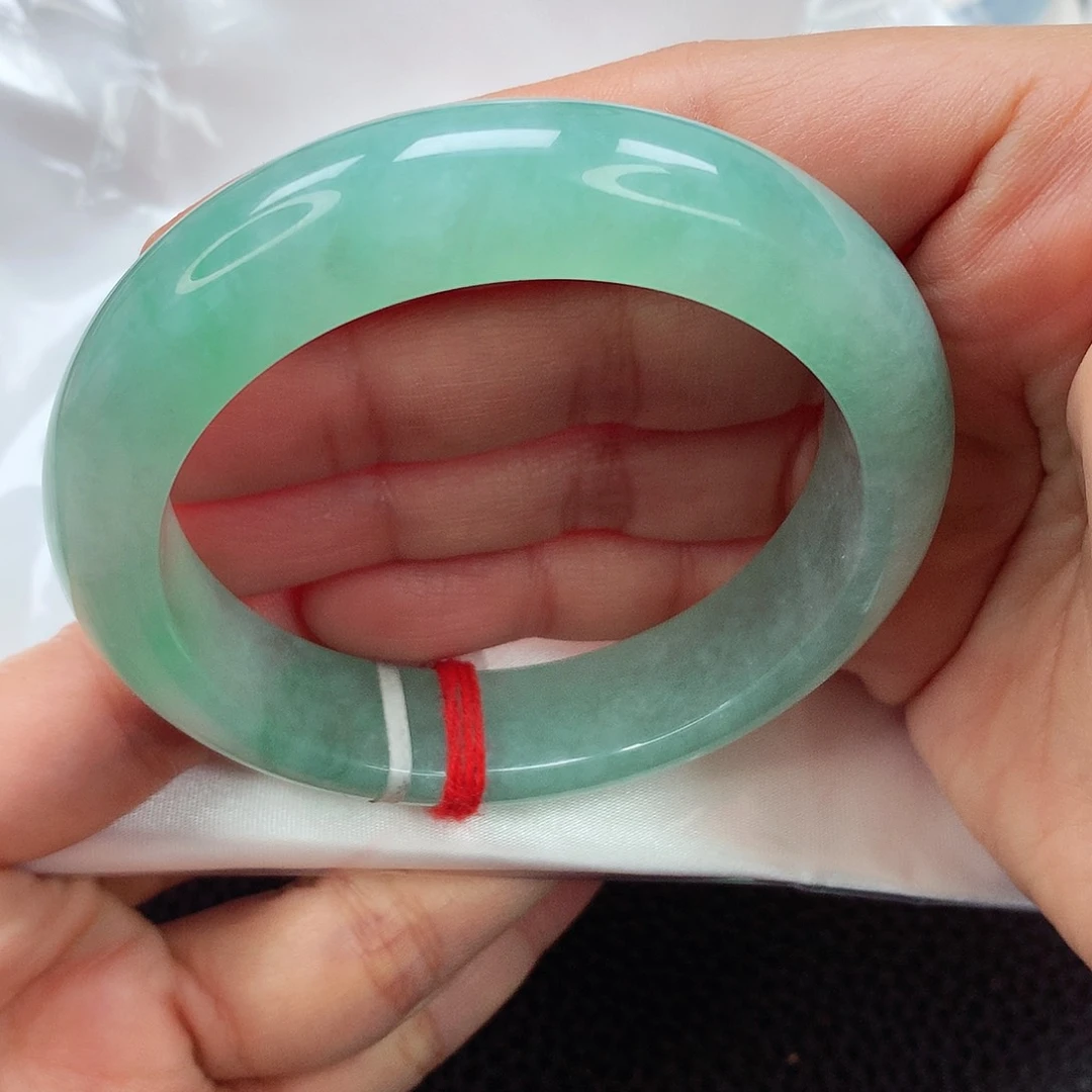 未镶嵌手镯翡翠54.6 冰绿