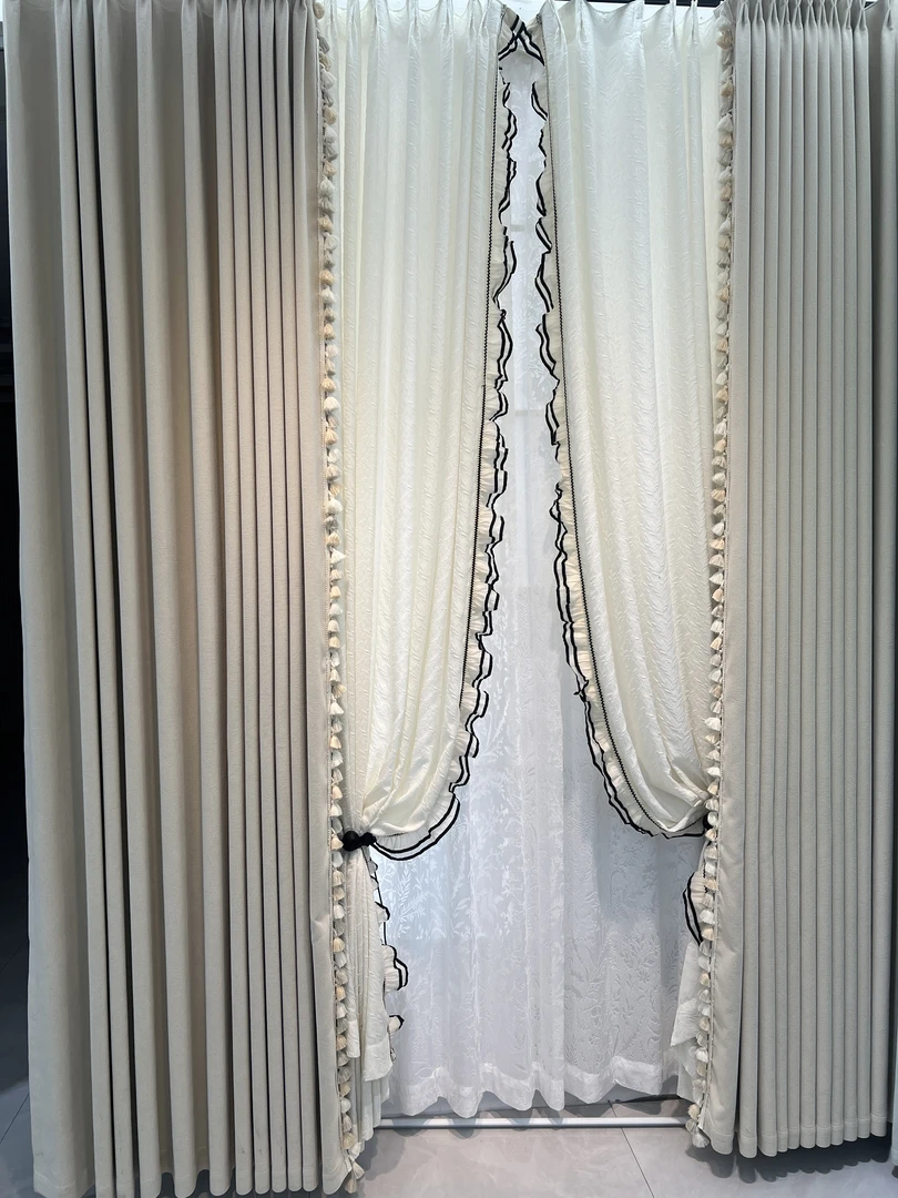 超柔软《一路生花》法式浪漫卧室客厅窗帘