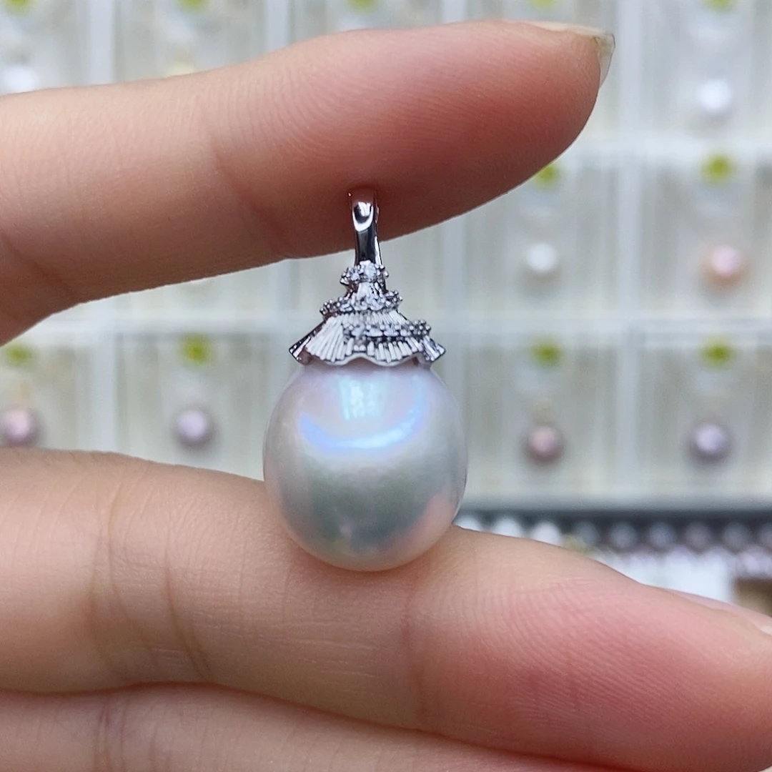 颈饰合金淡水珍珠